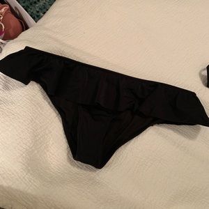Black ruffle swim bottoms